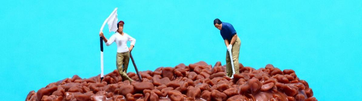 Golf - ein Vergnügen, das sich nicht auf die Hüften schlägt. 